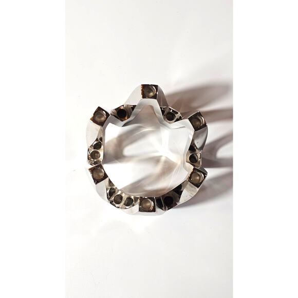 DANSK TJORN Silverplated Mini Tapers Crown CANDLEHOLDER MCM - Picture 3 of 6